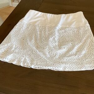 Lucky in Love White Eyelet Skort